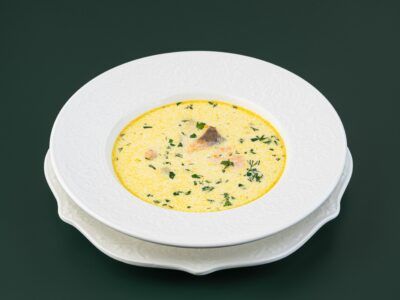 Сливочный суп с нежнейшей сёмгой