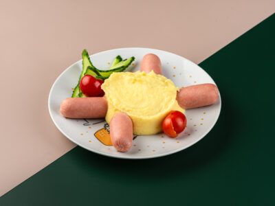 Мини-сосиски с макаронами